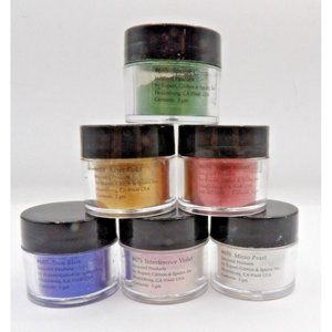 Lot of 6 Jacquard Powdered Pigment Products  Green Russet Gold Blue Violet Pearl
